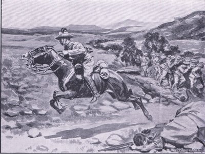 القبض على الحارس الشخصي: غارة الملازم باتمان جرأة ، التوضيح من بعد بريتوريا: حرب العصابات ، 1902 بواسطة إرنست براتر