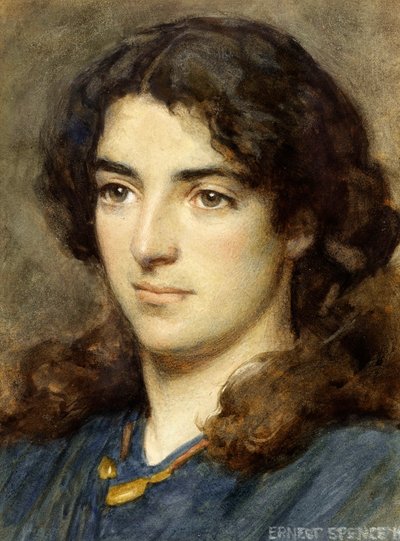 رأس فتاة ، 1910 (مرحاض على ورق) بواسطة إرنست سبنس