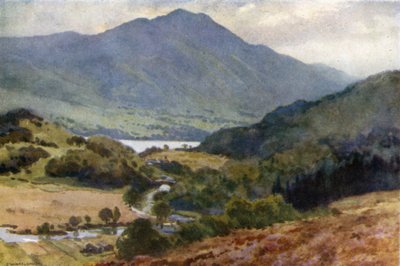 Ben Venue و Loch Achray ، Trossachs (لون ليثو) بواسطة إرنست ويليام هاسلهوست