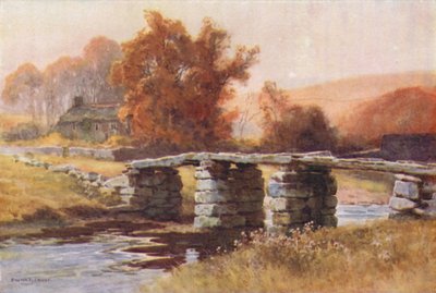 جسر كلابر ، Postbridge (لون ليثو) بواسطة إرنست ويليام هاسلهوست