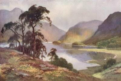 Thirlmere و Helvellyn (لون ليثو) بواسطة إرنست ويليام هاسلهوست