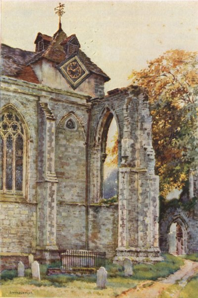 كنيسة Winchelsea (لون litho) بواسطة إرنست ويليام هاسلهوست