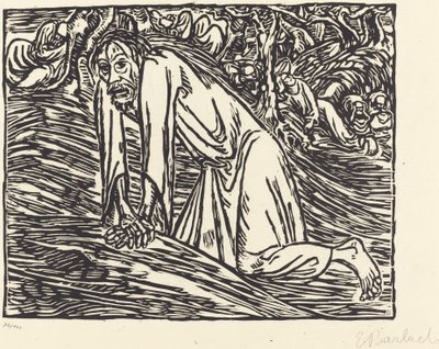 المسيح في جثسيماني ، 1919. بواسطة إرنست بارلاخ
