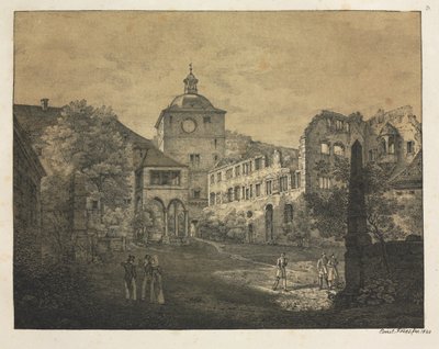 ست مناظر لقلعة هايدلبرغ: Castle Terrace بواسطة ارنست فرايز