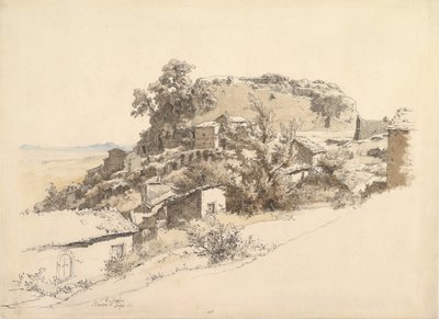 منظر طبيعي روماني بالقرب من روكا دي بابا ، 1866. بواسطة الخوف الجاد الله الخشخاش