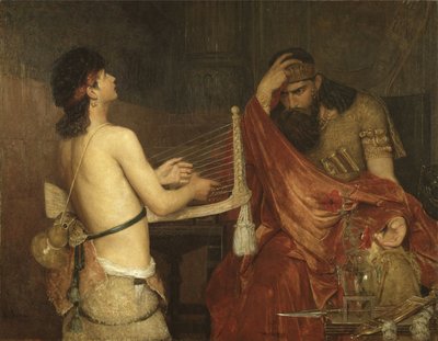 ديفيد وشاول - ديفيد وشاول ، بواسطة جوزيفسون وإرنست (1851-1906). زيت على قماش بواسطة إرنست جوزيفسون