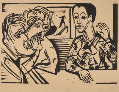 محادثة ، 1929. بواسطة إرنست لودفيج كيرشنر