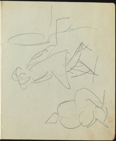 صفحة الراقصين وفناني الأداء من كراسة الرسم ، ج. 1911. بواسطة إرنست لودفيج كيرشنر