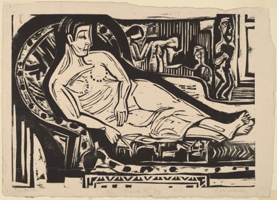 امرأة ترقد على أريكة ، 1926. بواسطة إرنست لودفيج كيرشنر