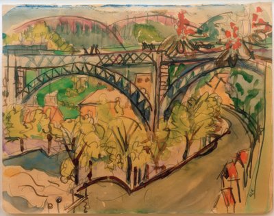 ELKirchner ، جسر السكة الحديد - 1916 بواسطة إرنست لودفيج كيرشنر
