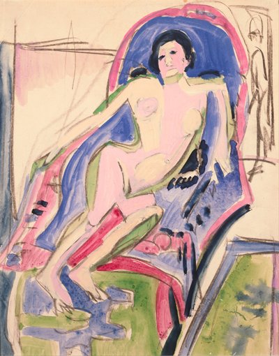 متكأ عارية بواسطة Ernst Ludwig Kirchner