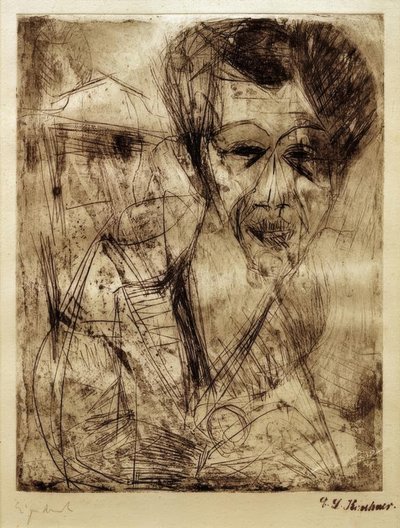 صورة ذاتية (رسم) بواسطة إرنست لودفيج كيرشنر