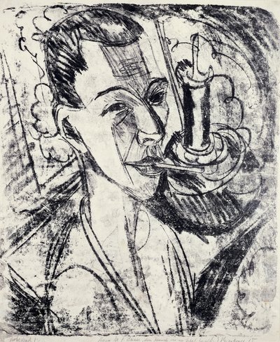 Self-Portrait with Cigarette بواسطة إرنست لودفيج كيرشنر