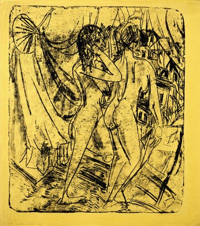 اثنين من العرايا في النافذة ، 1915 بواسطة إرنست لودفيج كيرشنر