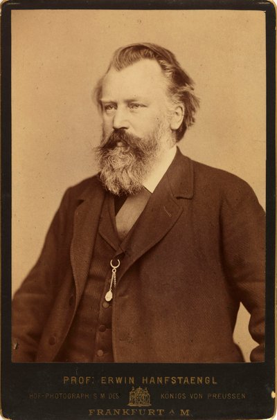 صورة للمؤلف يوهانس برامز 1833-1897 ، ج. 1870. بواسطة اروين هانفستاينجل