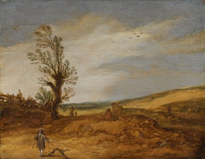منظر في الكثبان الرملية بواسطة Esaias van de Velde