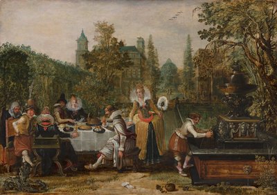 شركة ميري في حديقة ، 1614 بواسطة Esaias van de Velde