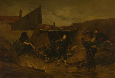 في الخندق ، ج. 1875. بواسطة إتيان برن بيليكور
