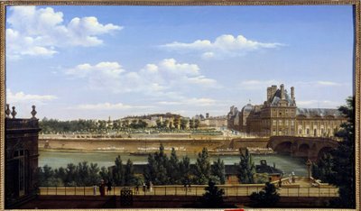 حديقة وقصر التويلري ، يُنظر إليهما من Quai d