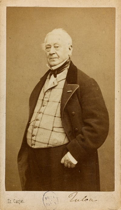 صورة للمؤلف وعازف الفلوت جان لويس تولو 1786-1865 ، حوالي 1860. بواسطة إتيان كارات