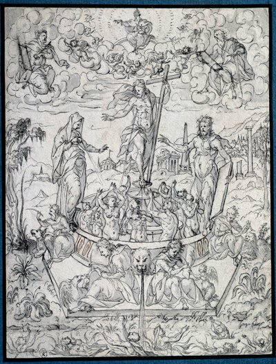 رمزية الدين. رسم إيتيان ديلاون (1518-1583 / 95) في القرن السادس عشر في باريس ، متحف اللوفر بواسطة إتيان ديلون