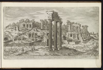 بالاتيجن تي روما بوويركين uit de oudheid (عنوان المسلسل) بقايا روما القديمة التي تم جمعها وتصويرها في المنظور من قبل ستيفانو دو بيراك باريسينو (عنوان السلسلة على الكائن) بواسطة لورينزو فاكاري