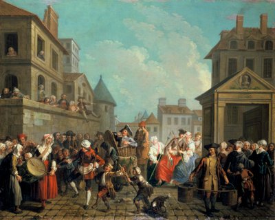 كرنفال في شوارع باريس 1757. بواسطة إتيان جورات