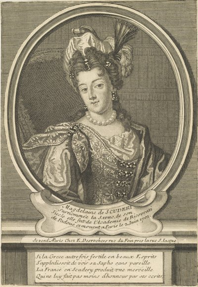 صورة مادلين دي سكودري 1607-1701 ، ج. 1710. بواسطة إتيان جيهاندير ديسوتشرز