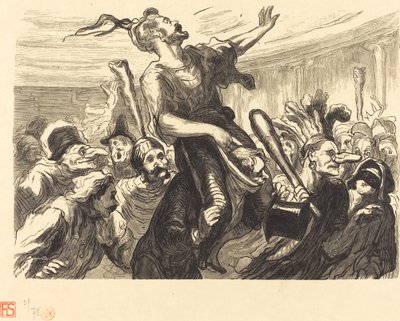 La Mi-Careme - لديهم كرة de l'Opera بواسطة إتيان بعد Honoré Daumier