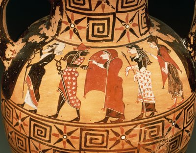 Black-figure amphora depicting the Judgement of Paris (ceramic) بواسطة إتروسكان