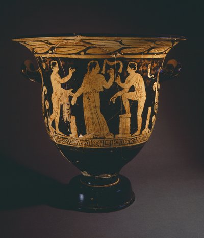 Krater (إناء كبير) بواسطة الرسام نيبي. فخار أحمر الشكل من كورشيانو (لاتسيو). الحضارة الأترورية ، القرن الرابع قبل الميلاد. بواسطة إتروسكان
