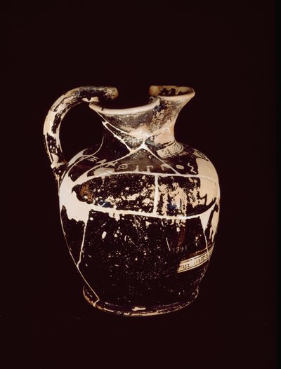 Oenochoe مع نقش xanthippos. من مقبرة 709 في فالي تريبيا ، القرن الخامس قبل الميلاد بواسطة إتروسكان