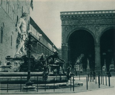 نافورة نبتون بقلم بارتولوميو عماناتي ولوجيا دي لانزي ، فلورنسا ، إيطاليا ، 1927 بواسطة يوجين بوبيل