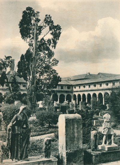 حديقة في متحف حمامات دقلديانوس ، روما ، إيطاليا ، c1926 1927 بواسطة يوجين بوبيل