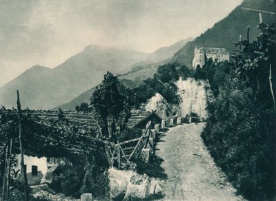 منظر طبيعي مع قلعة تيرول ، ميرانو ، جنوب تيرول ، إيطاليا ، 1927 بواسطة يوجين بوبيل