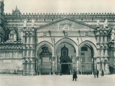 المدخل الرئيسي للكاتدرائية ، باليرمو ، صقلية ، إيطاليا ، 1927 بواسطة يوجين بوبيل