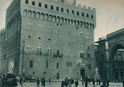 Palazzo Vecchio ، Piazza della Signoria ، فلورنسا ، إيطاليا ، 1927 بواسطة يوجين بوبيل