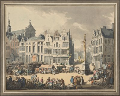 Place de Meir at Antwerp، 1797. بواسطة يوجين بوبيل