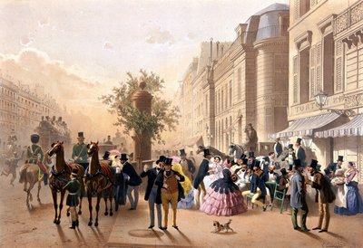 Boulevard des Italians (أمام تورتوني) - الطباعة الحجرية بواسطة Guérard بواسطة يوجين فون جيرارد
