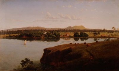 منظر لمحطة Purrumbete تطل على الشمال الغربي. جبل Leura وجبل Sugarloaf في المسافة ، أستراليا بواسطة يوجين فون جيرارد