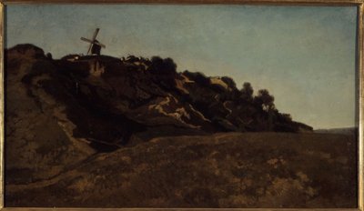 منظر لمونمارتر، حوالي عام 1848 (لوحة) بواسطة يوجين أنطوان صموئيل لافيل