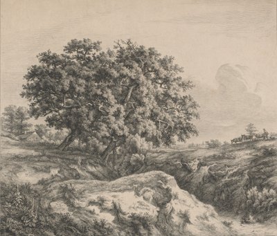 شجرة البلوط بواسطة رافين ، 1845. بواسطة يوجين بليري