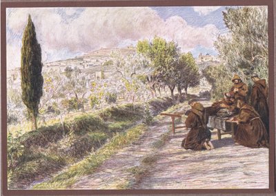القديس فرنسيس يبارك مدينة أسيسي ، 1919 بواسطة يوجين بورنان
