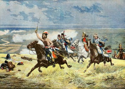 شحن الجنرال فرانسوا ماكارد عام 1895 (رسم توضيحي) بواسطة يوجين تشابيرون