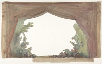 تصميم لمجموعة مسرح في أوبرا ، باريس ، 1830-90. بواسطة يوجين سيشيري