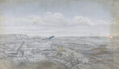 تصميم لمجموعة مسرح في أوبرا ، باريس ، 1830-90. بواسطة يوجين سيشيري