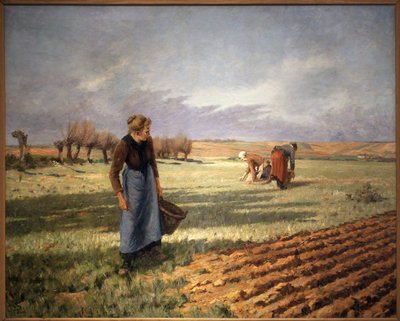 قطف الهندباء. لوحة يوجين دمشق (1844-1899) ، زيت على قماش. الفن الفرنسي بواسطة يوجين داماس