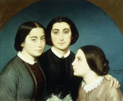 صورة لبنات تشارلز نودييه الثلاث ، 1854 بواسطة يوجين إيمانويل أماوري دوفال