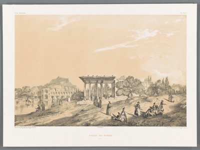 منظر لمبنى في أصفهان ، إيران Kiosque des miroirs Ispahan (العنوان على القطعة) المناظر الطبيعية الفارسية (عنوان السلسلة) بيرس مودرن (عنوان المسلسل) بواسطة تيري فرير