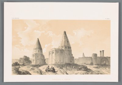 مقابر في قم تومبو خوم (العنوان على القطعة) المناظر الطبيعية الفارسية (عنوان السلسلة) بيرس مودرن (عنوان المسلسل) بواسطة تيري فرير